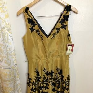 Yoana Baraschi short mustered yellow/black dress